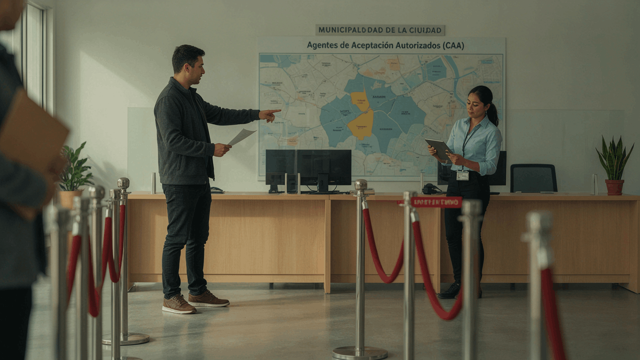 Persona revisando documentos fiscales con un asesor certificado en oficina profesional